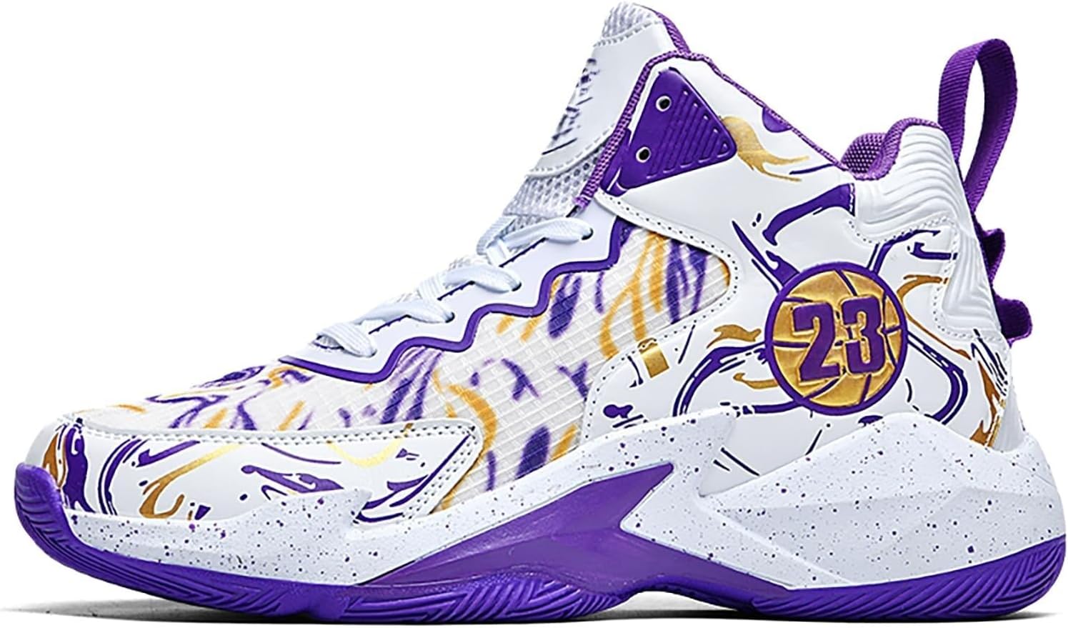 

Мужские баскетбольные кроссовки с модным принтом Fazitiao, пурпурный