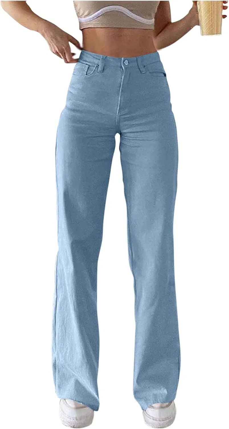 Джинсы прямые, классические, Light Blue