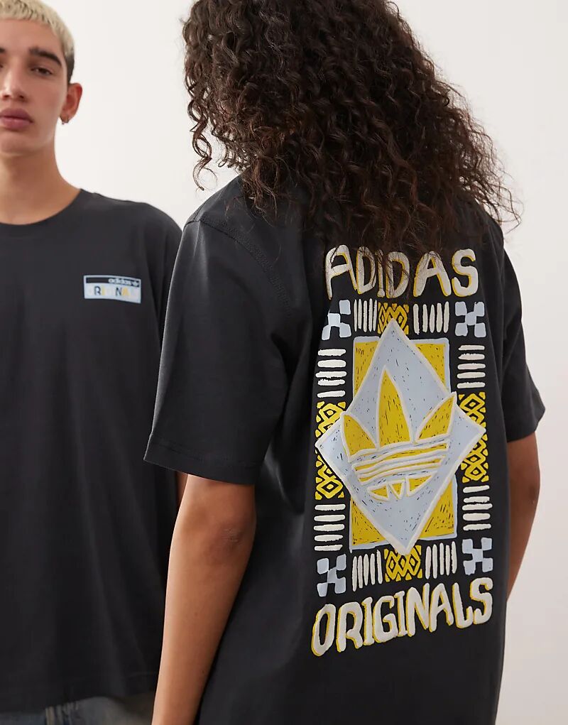 

Футболка adidas Originals с принтом 80-х на спине, цвет: черный