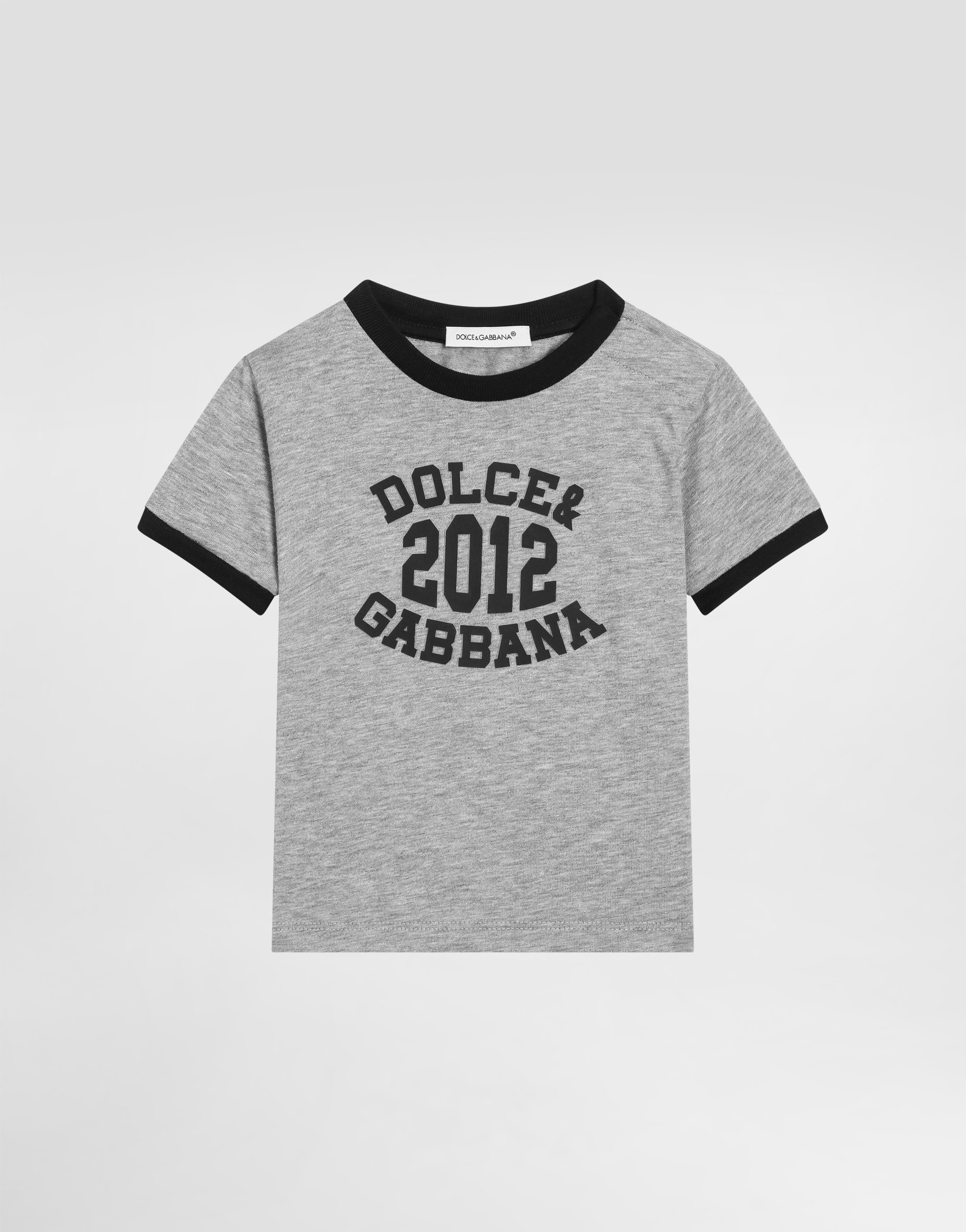 

Футболка из джерси с короткими рукавами с принтом Dolce&Gabbana, серый