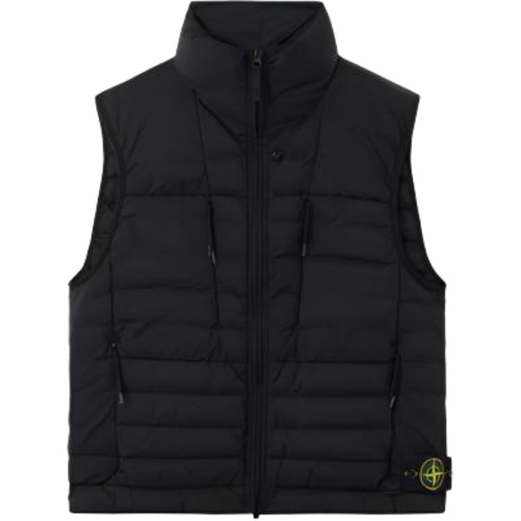 

STONE ISLAND Бесшовная стеганая жилетка, Black