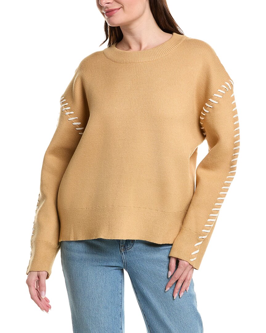 

Свитер с обметочным швом от английской фабрики English Factory, коричневый