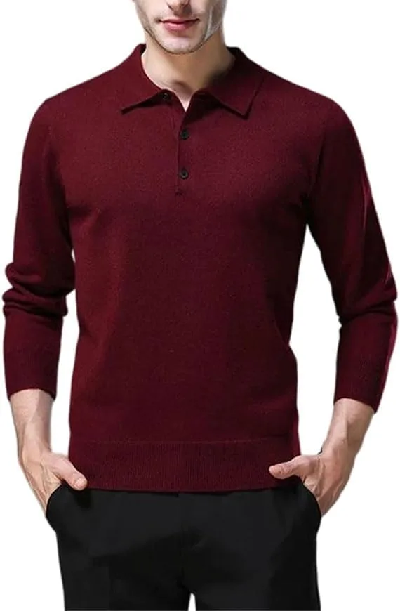 

Мужской шерстяной пуловер с лацканом Vsadsau