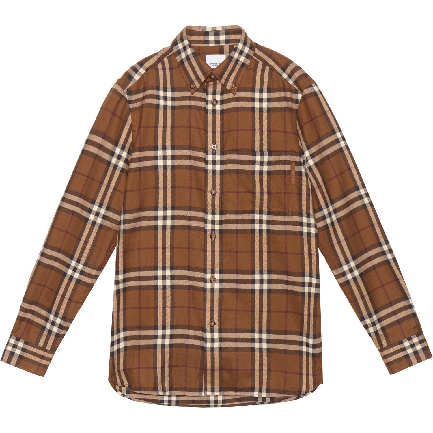 

Рубашка мужская темно-коричневая березовая Burberry, коричневый