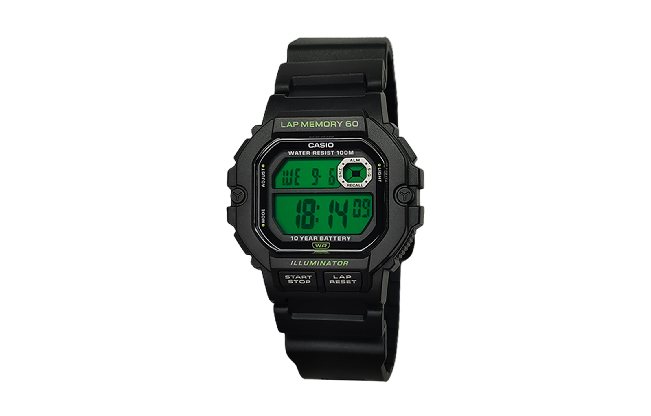 

CASIO Часы Retrofit Series Quartz Movement Resin Strap Watch Men's Watch Green Dial