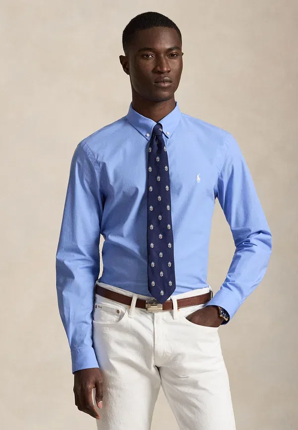 Рубашка из поплина с эффектом стрейч, slim fit, Polo Ralph Lauren, кабана блю