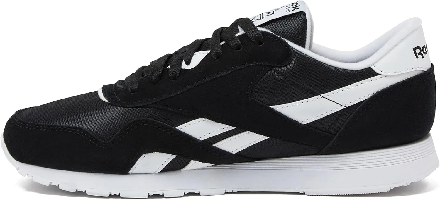 Кроссовки Reebok Klassische Nylon для Herren, Tennisschuhe, Core Black Footwear White Footwear White — фото 3