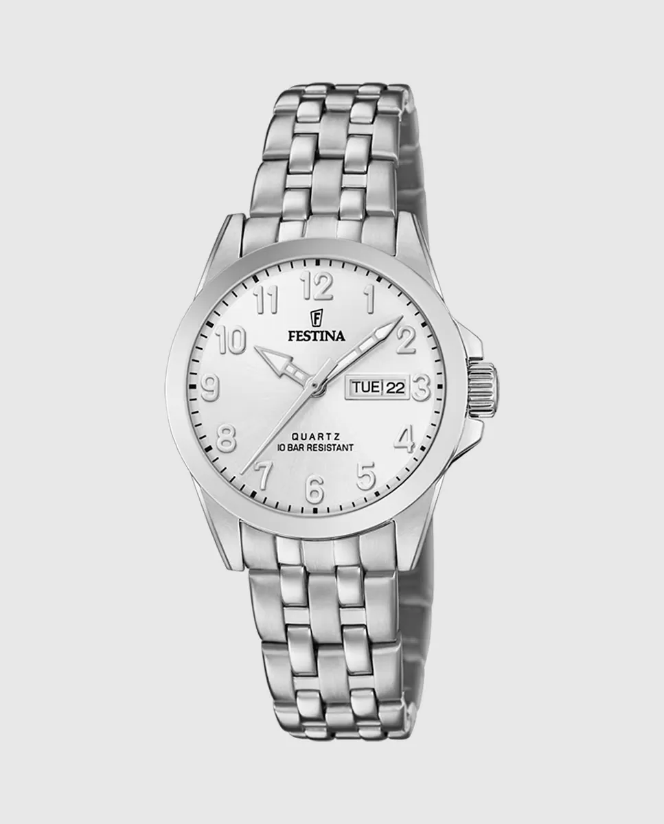 

Женские часы F20455/1 Acero Classico в серебристой стали Festina, серебрянный