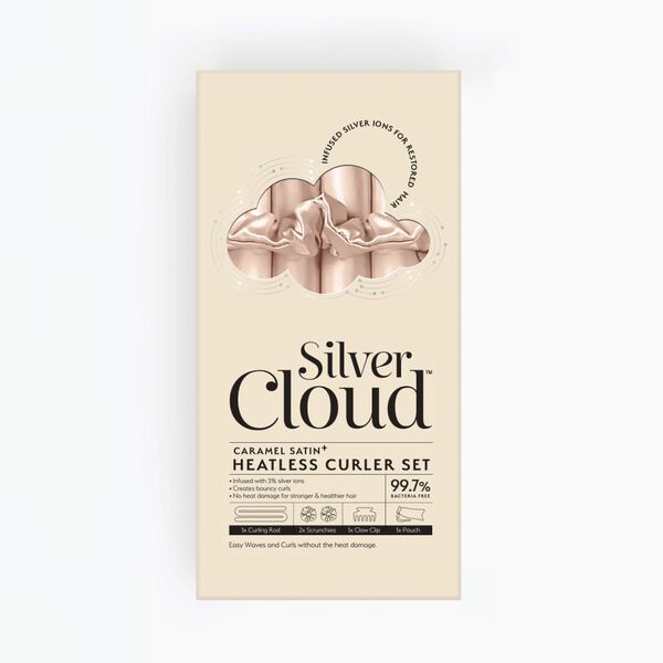 

Бигуди атласные с ионами серебра, карамельного цвета, 1 шт. Silver Cloud Caramel heatless curlers