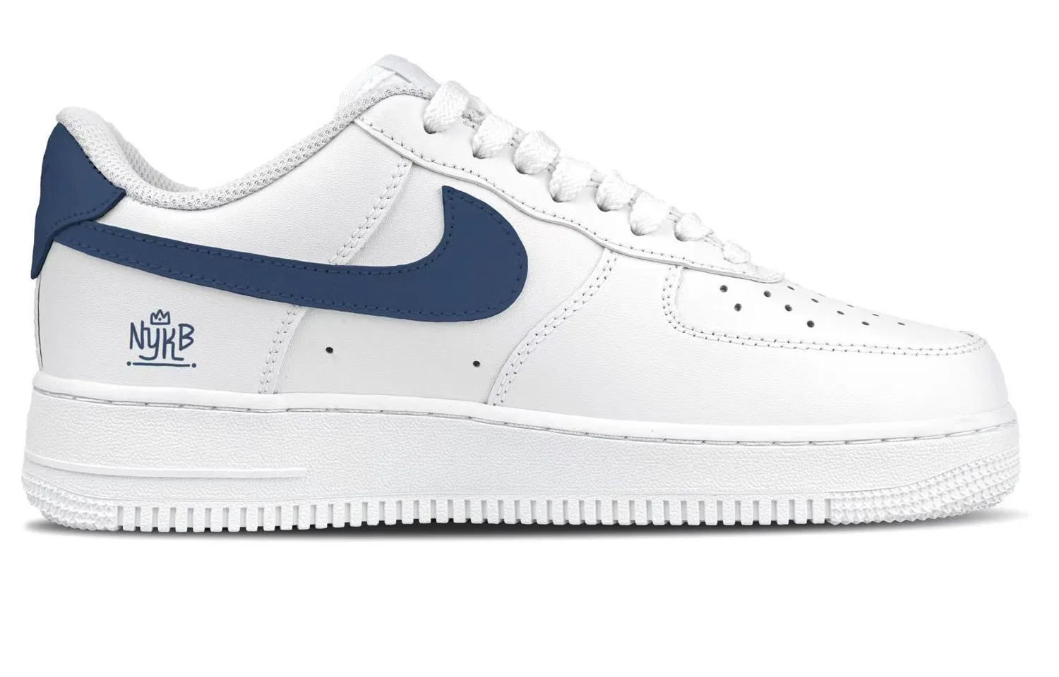 Кроссовки скейтбординг Nike Air Force 1 синие — фото 3