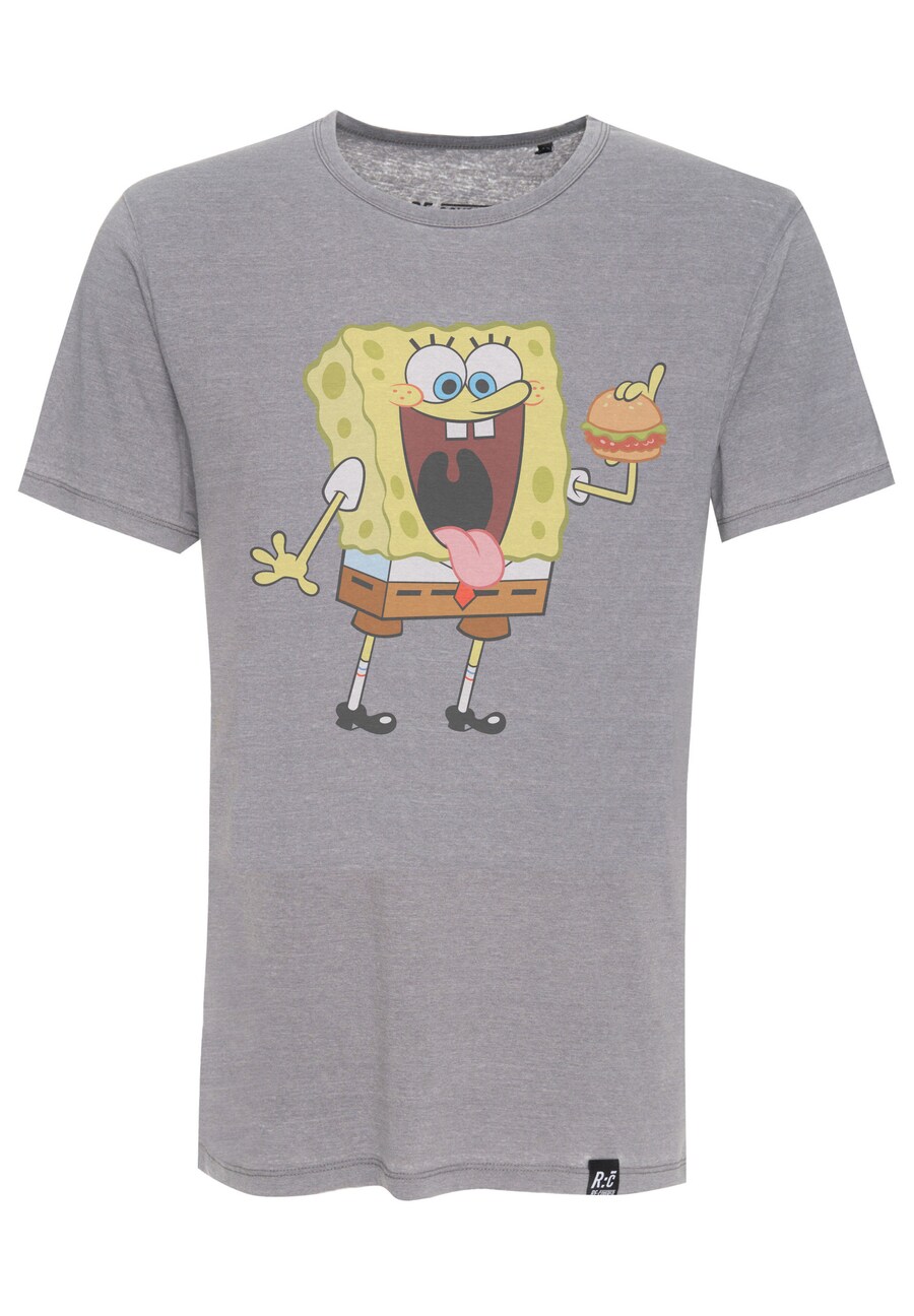

Рубашка Recovered SpongeBob Eating Burger Relaxed, серый