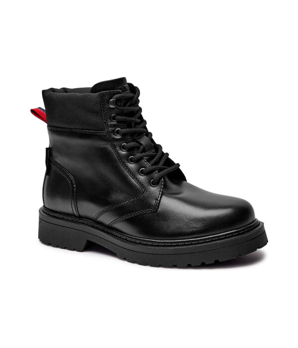 

Ботинки кожаные Tommy Jeans Tjm со шнуровкой, черный