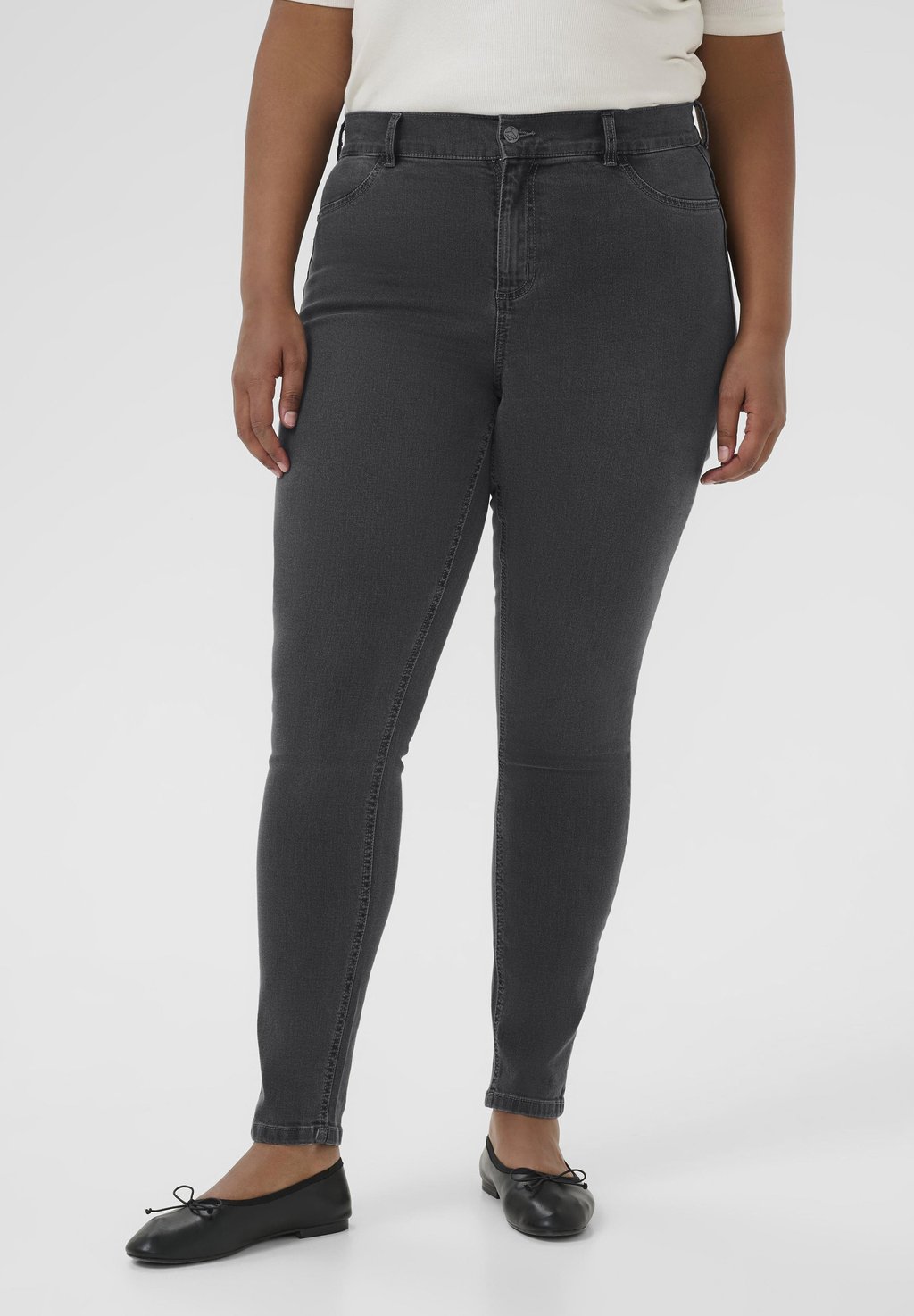 

Джинсы скинни KCLAURINA Kaffe Curve, цвет Washed Grey Denim