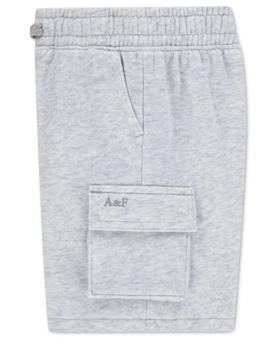 Детские флисовые шорты-карго для мальчиков 2T-5T Abercrombie Kids, серый — фото 3