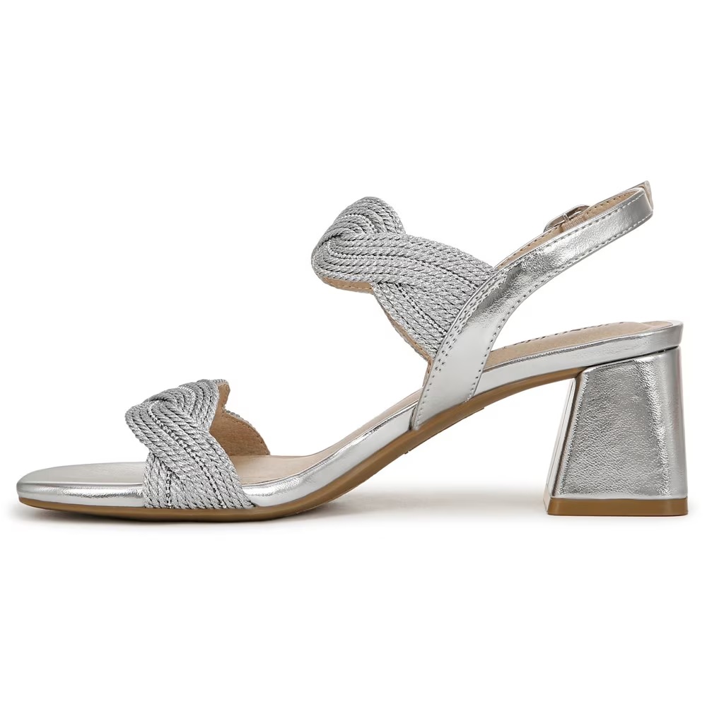 Туфли-босоножки на каблуке с ремешком Charnelle Lifestride, silver faux leather — фото 4