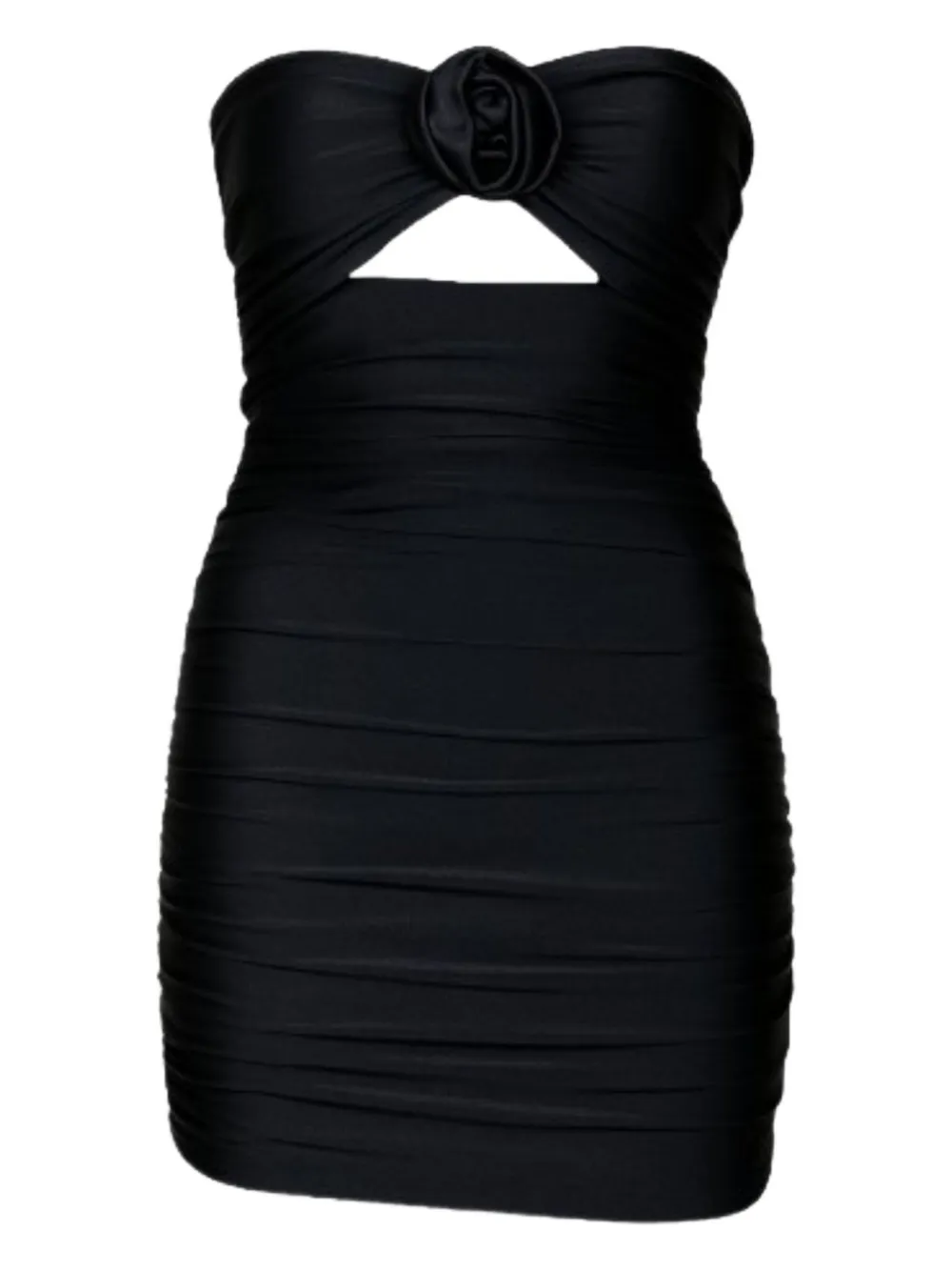 

Мини-платье без бретелек с цветочной аппликацией Room76, черный