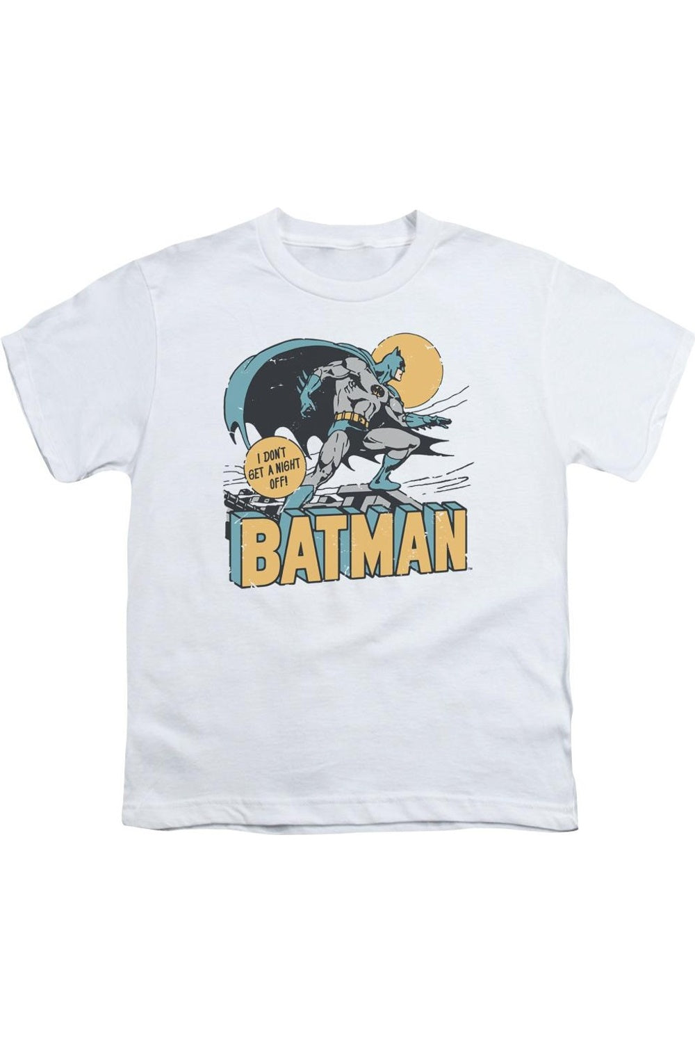 

Футболка DC Comics Night Off с коротким рукавом для детей Gildan, белый