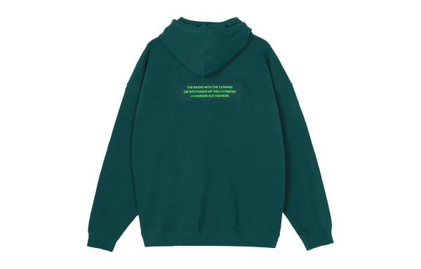 Толстовка men's originals big trfl contrasting colors logo sports forest green Adidas, зеленый — фото 2