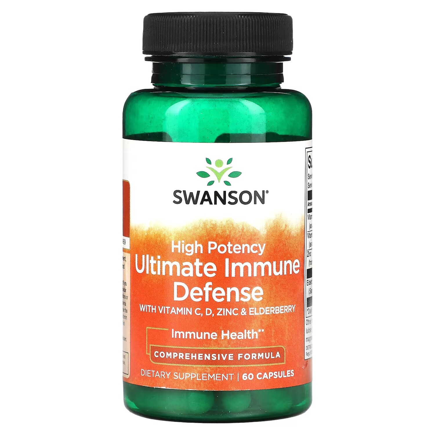 

Добавка Swanson иммунная защита с C, D, цинком и бузиной, 60 капсул