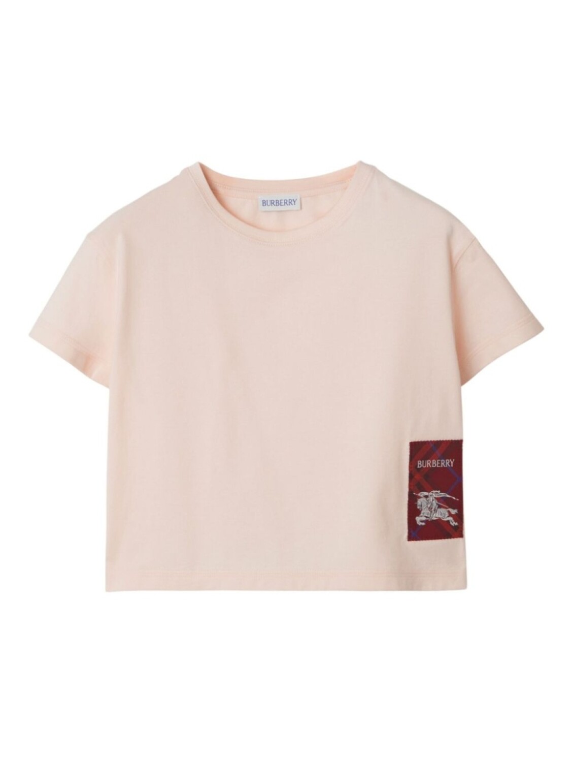 

Футболка Check Label Burberry Kids, розовый