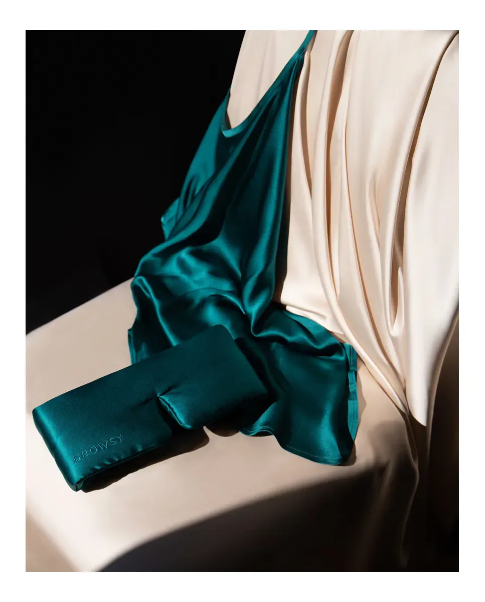 Маска для лица Drowsy — Шелковая для сна Green Sapphire — фото 2