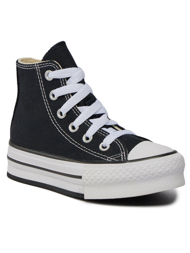 Тканевые кроссовки Chuck Taylor All Star Lift Platform High Top Little Kids Converse, черный — фото 2