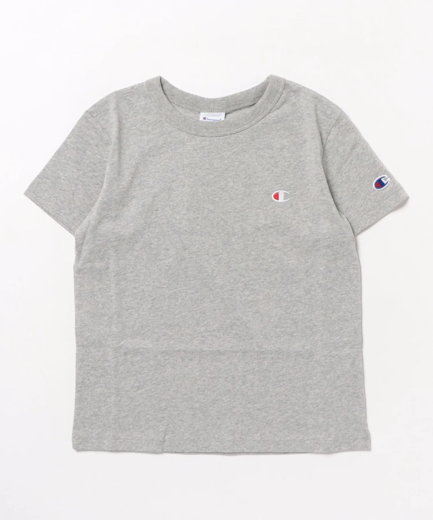 Детская футболка Champion SHORT SLEEVE T-SHIRT с вышивкой серая