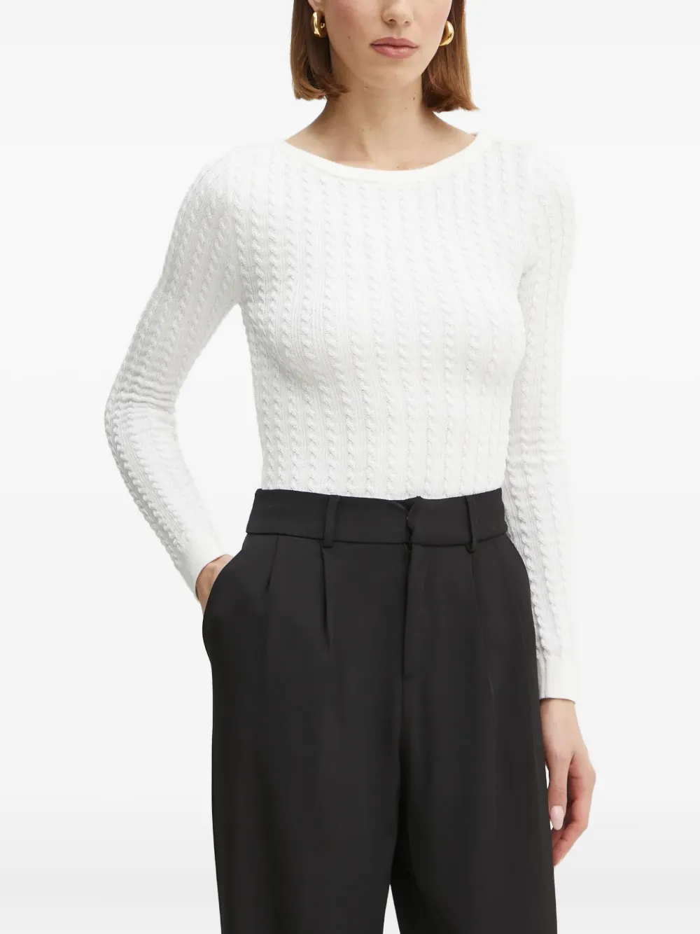 

Свитер фактурной вязки GUESS USA, белый