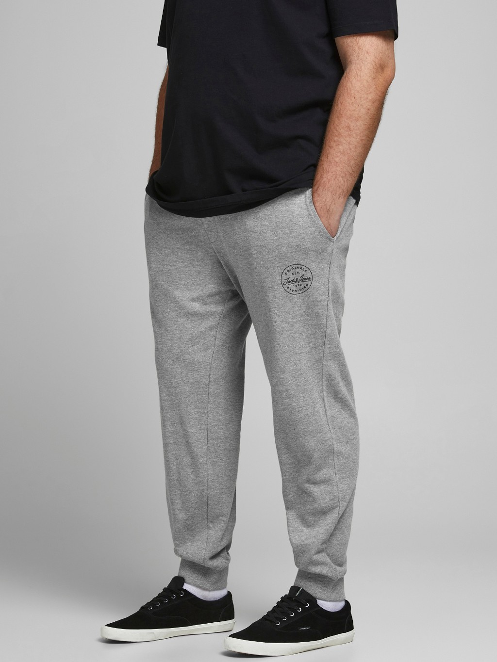 

Брюки Jack & Jones Jogginghose JPSTGORDON Sweat Trainingshose Plus Size Übergröße, серый