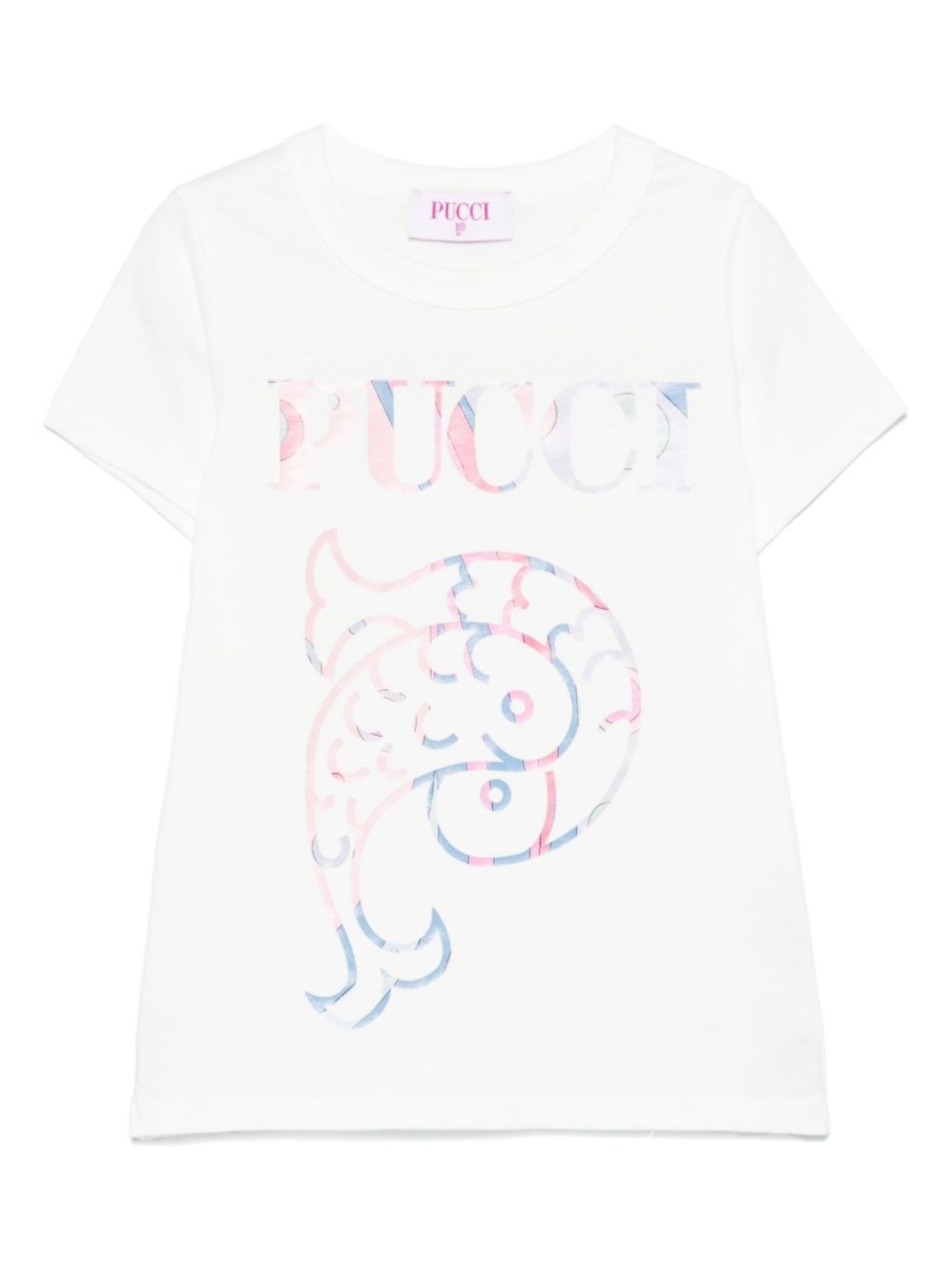 

PUCCI Junior футболка с логотипом, белый