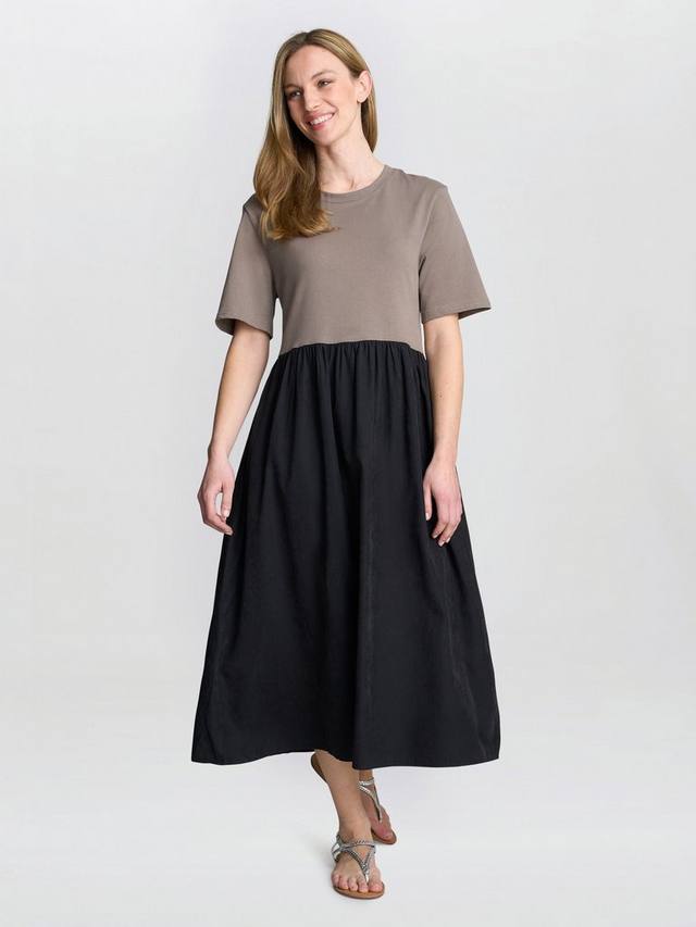 

Платье Cat Cotton с коротким рукавом в двух цветах Gina Bacconi, Black/Multi