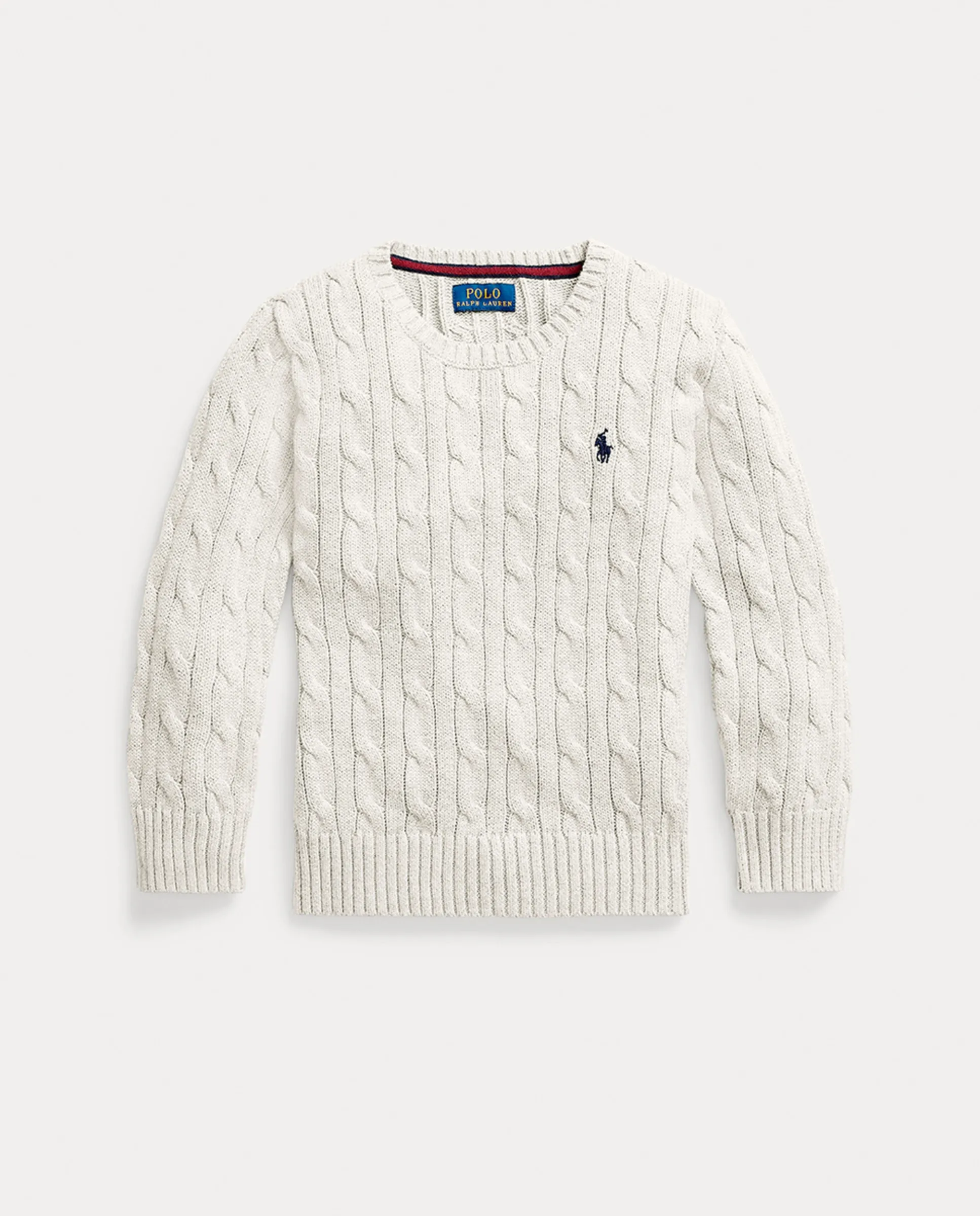 Унисекс джемпер из хлопка с узором "восьмерка" Polo Ralph Lauren, пастельно-розовый — фото 4