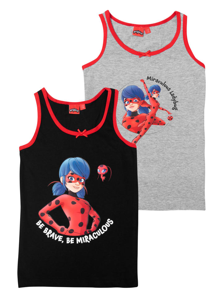 

Майка Miraculous, серый/черный