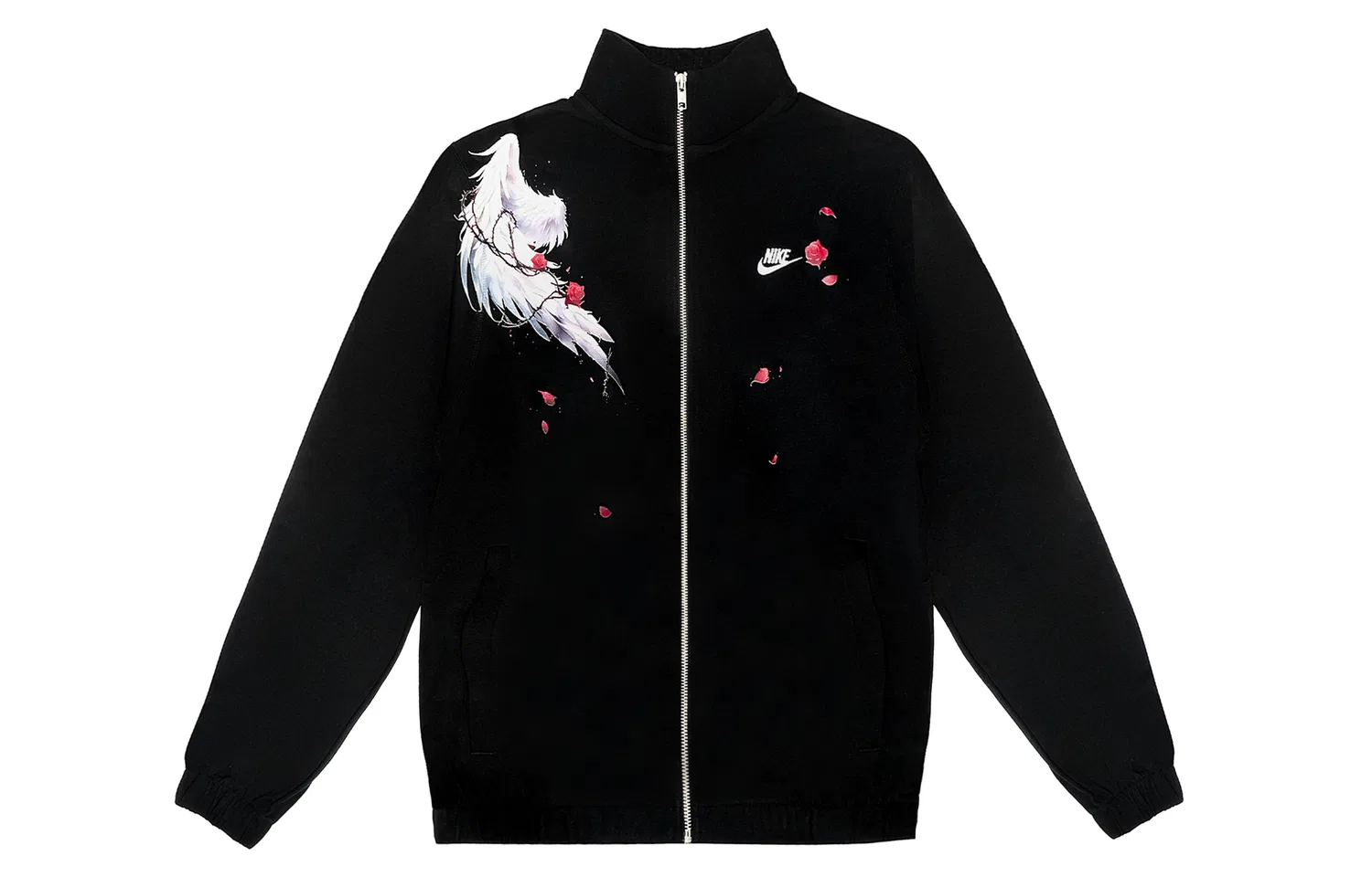 Куртка клубная Unisex Black, со стоячим воротником, средней посадки Nike