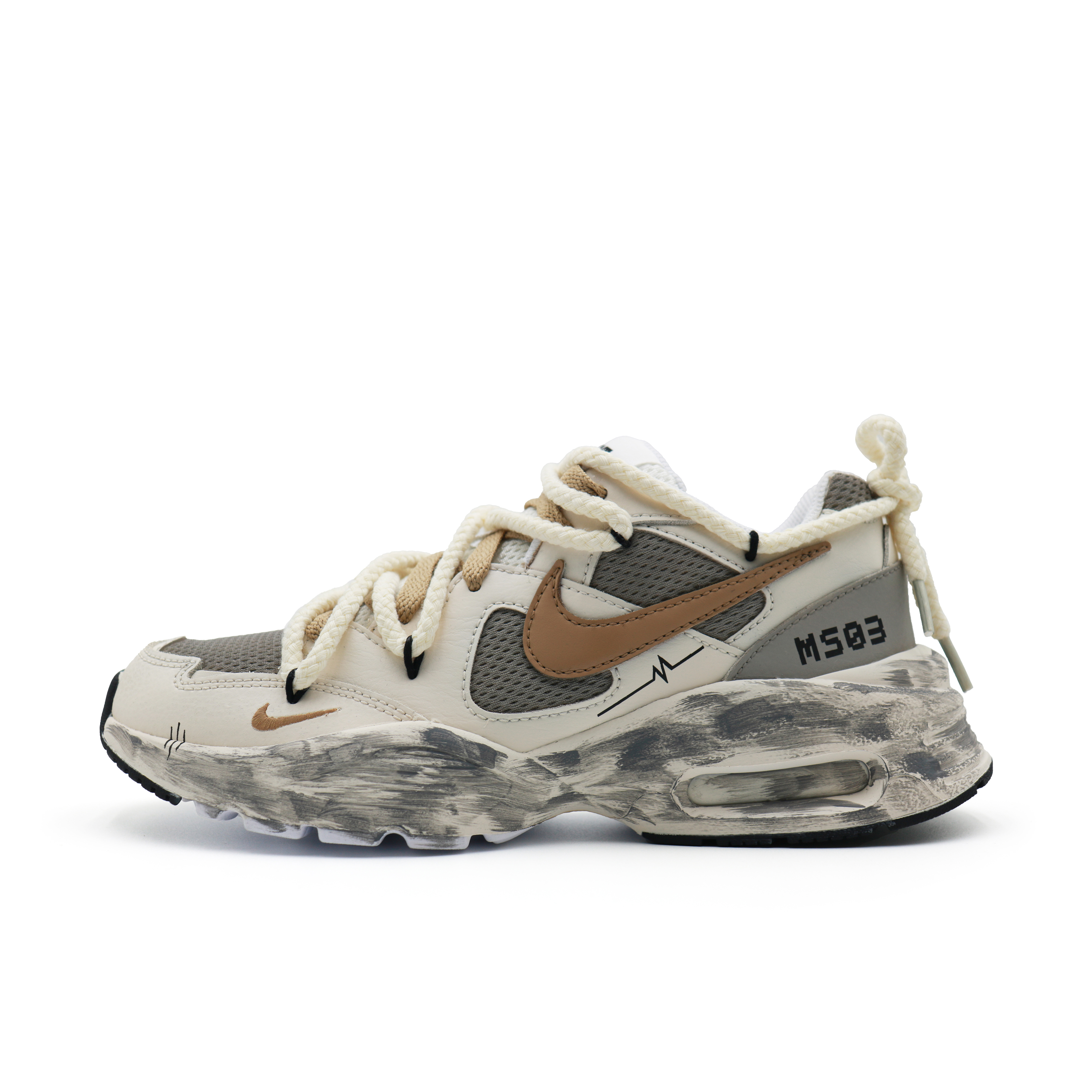 

Nike Кроссовки для бега Unisex Air Max Fusion с технологией Cushioning, Slip Resistant, Abrasion Resistant, низкие, цвет Ecru