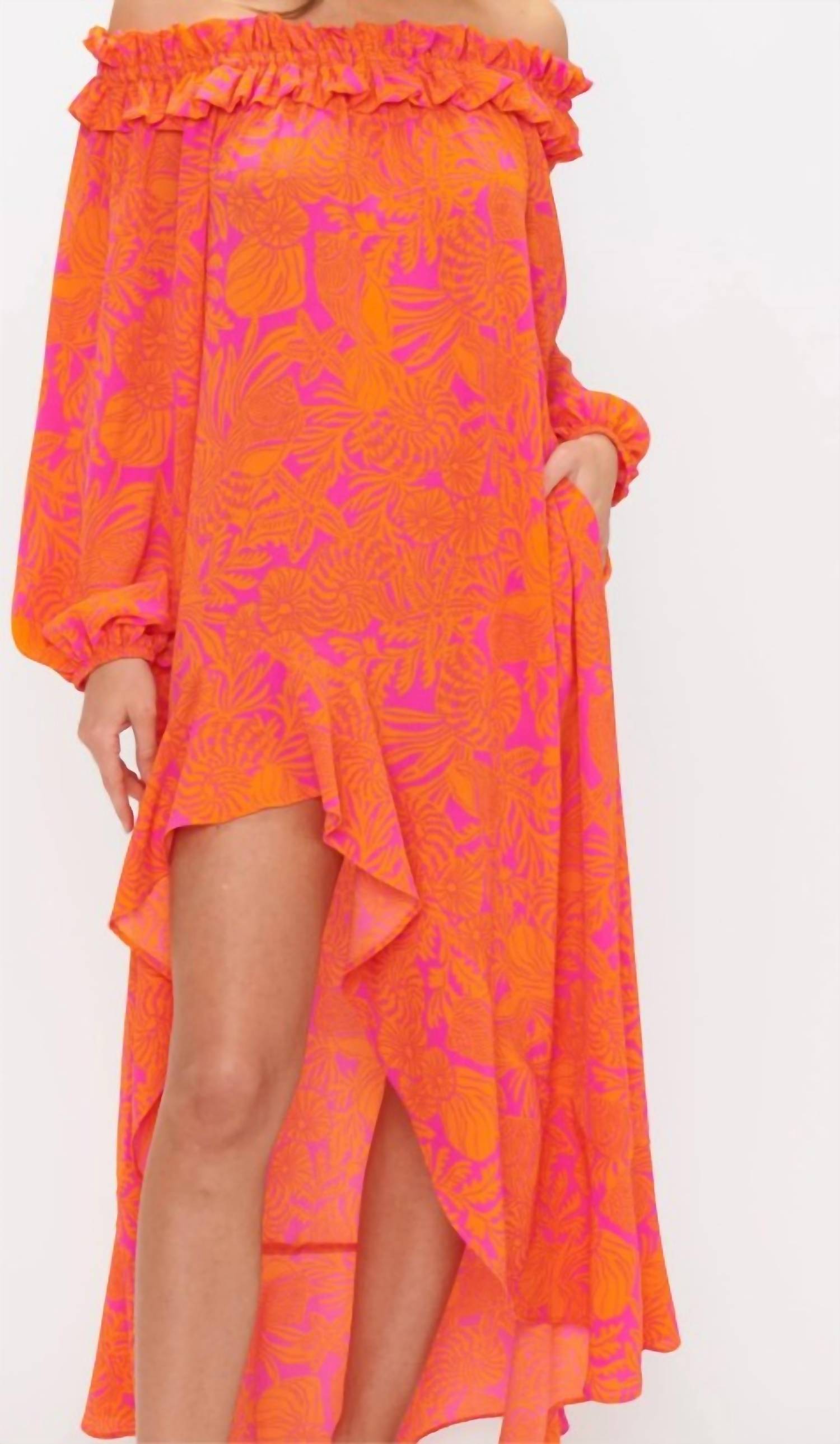 

Платье макси Bobbi в оранжевом цвете Show Me Your Mumu