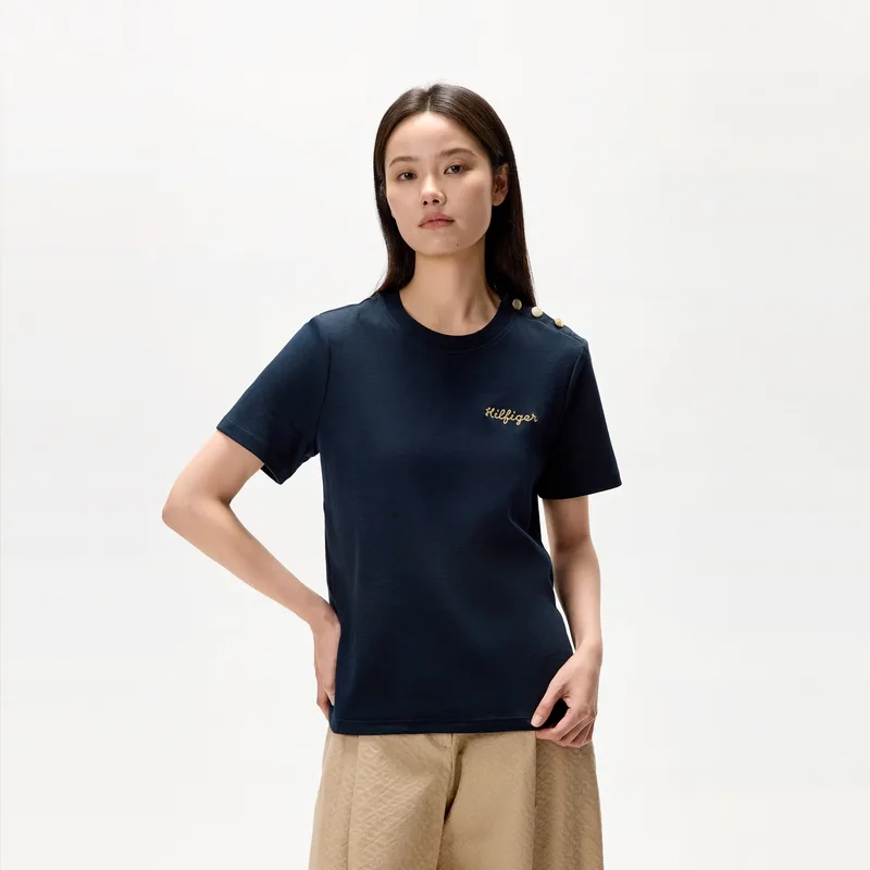 Tommy Hilfiger Футболка женская navy blue — фото 4