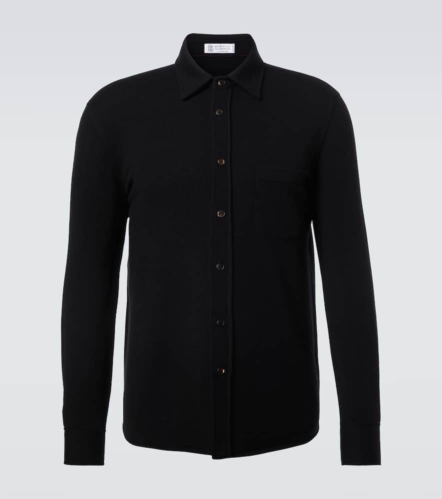 

Шерстяной поло-свитер из кашемира и шелка Brunello Cucinelli, Nero