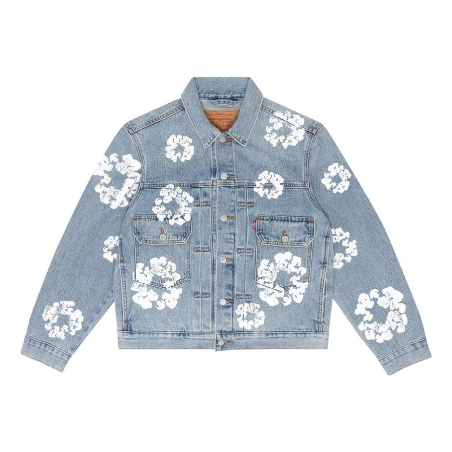 

Куртка Denim Tears x Levi's Type-2 All Over Wreath 'Light Denim', синий
