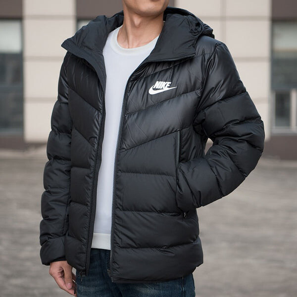 Пуховик Nike Sportswear Down Fill Sports Hooded Down Jacket Men Black, черный — фото 4