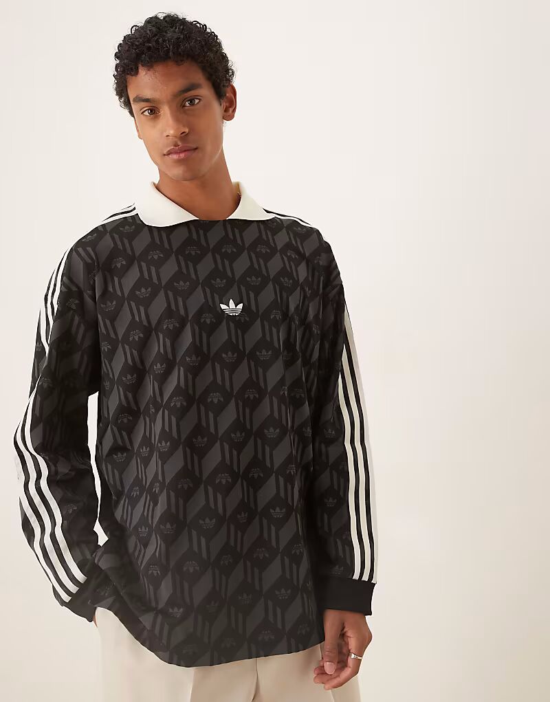 

Футболка для регби Adidas Originals Basketball черного цвета