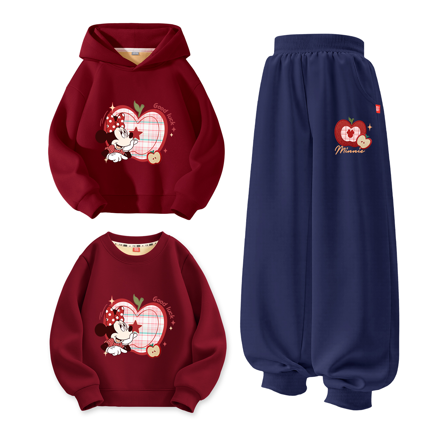 

Детский комплект повседневной спортивной одежды из 3 предметов Disney, [thickened and fleece-lined]dianni бордовый+dianni apple красный+dianni темно-синий +dianni бордовый