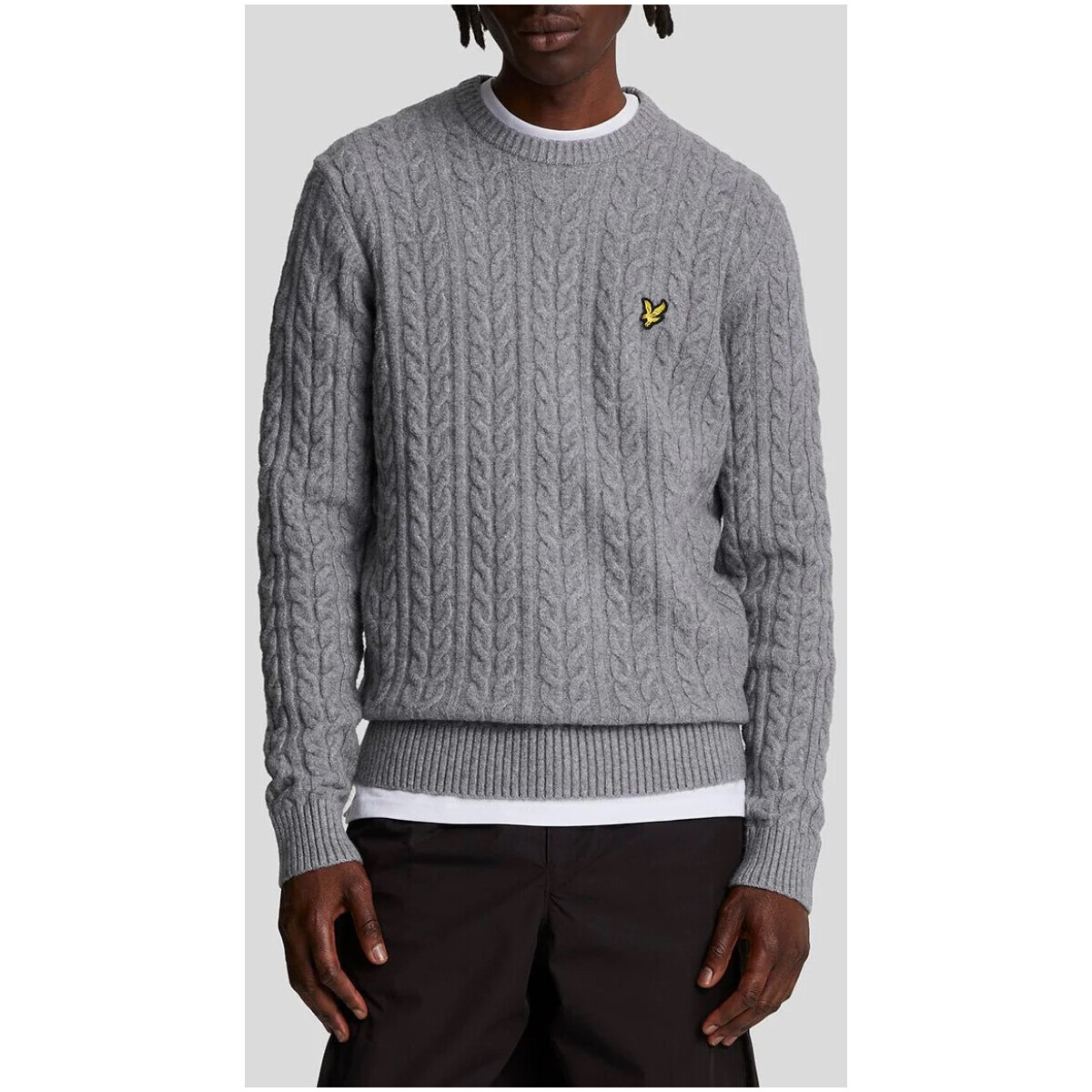 

Свитер Lyle & Scott вязаный, серый