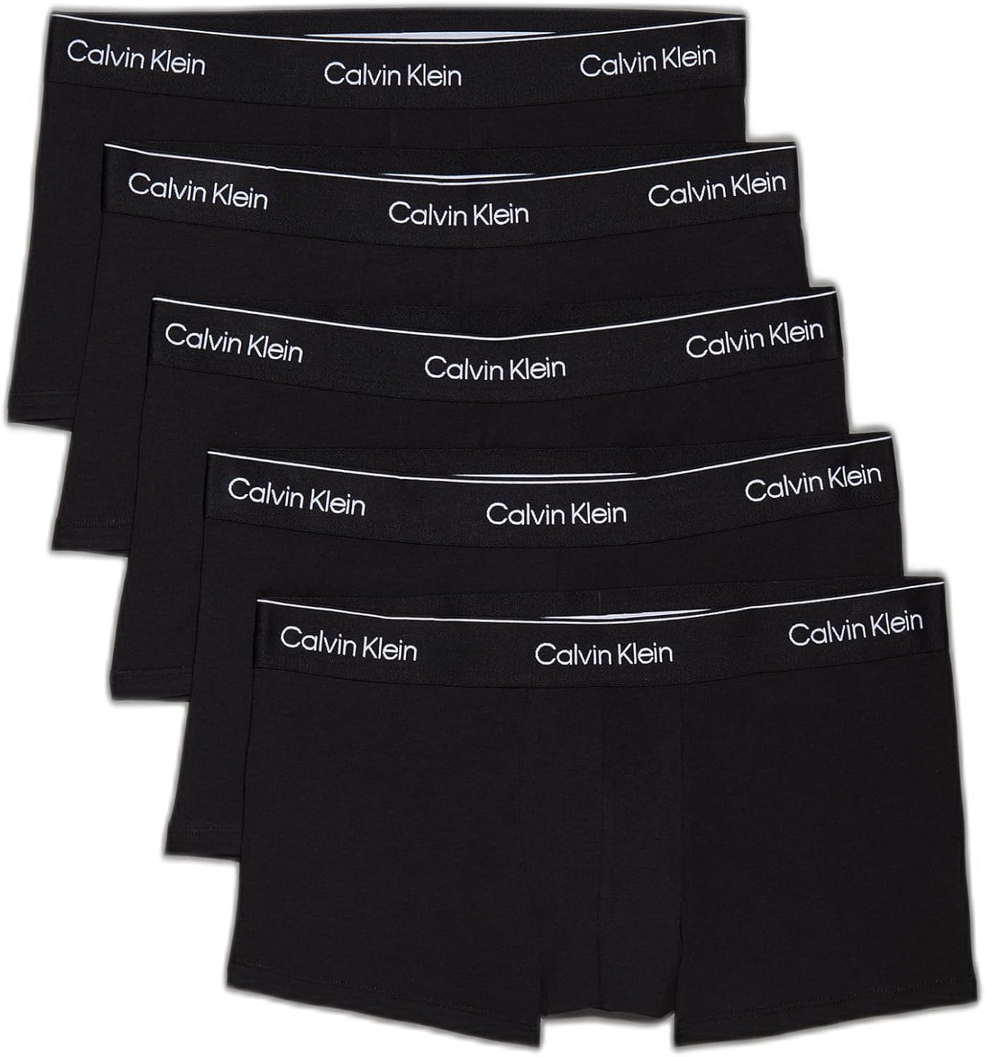 

Комплект из 5 мужских трусов-боксеров Calvin Klein Icon из хлопка и эластичного материала с низкой посадкой, 5 Black