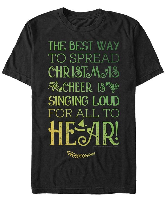 

Мужская футболка с коротким рукавом Elf Cheer Sing Fifth Sun, черный