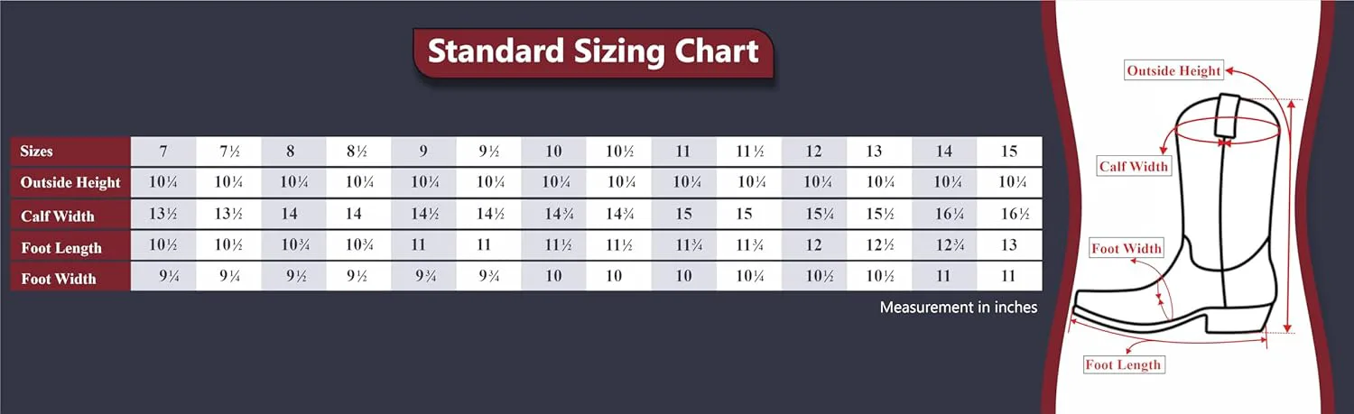 

Мужские кожаные ковбойские сапоги TuffRider El Paso с вышивкой и круглым носком, черный