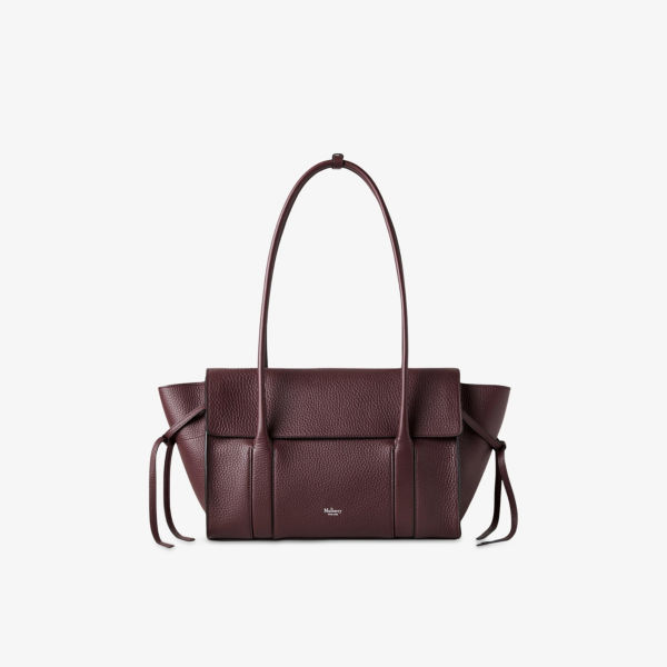 

Сумка-тоут Small soft bayswater из крупнозернистой кожи Mulberry, черный