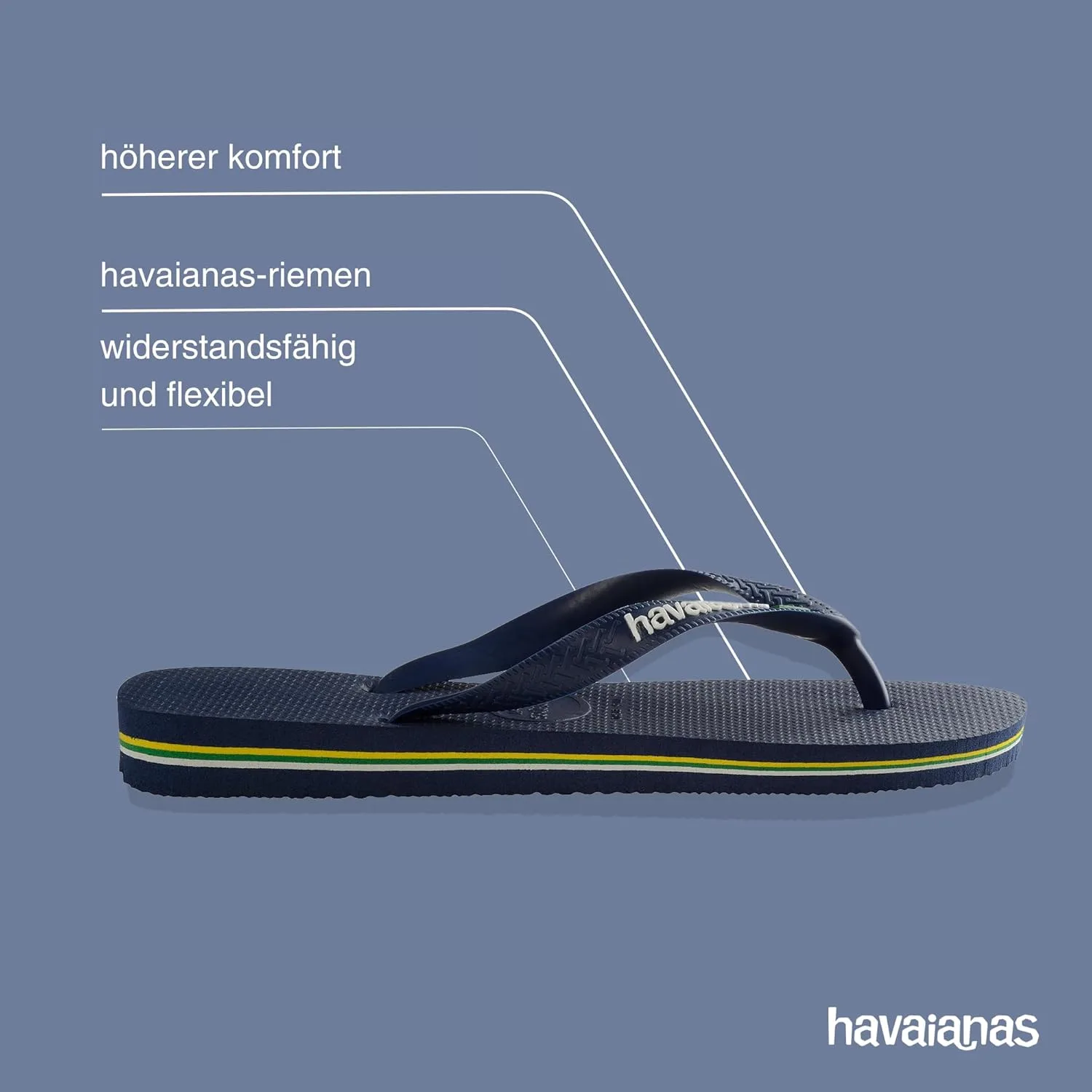 Шлепанцы Havaianas Brazil, темно-синий — фото 4