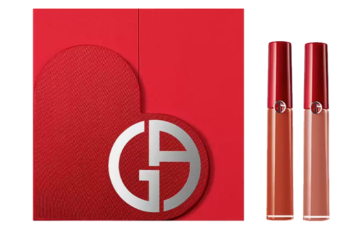 GIORGIO ARMANI Набор для макияжа губ red tube legend легко растушевываемый велюровый комплект из 2 предметов — фото 3