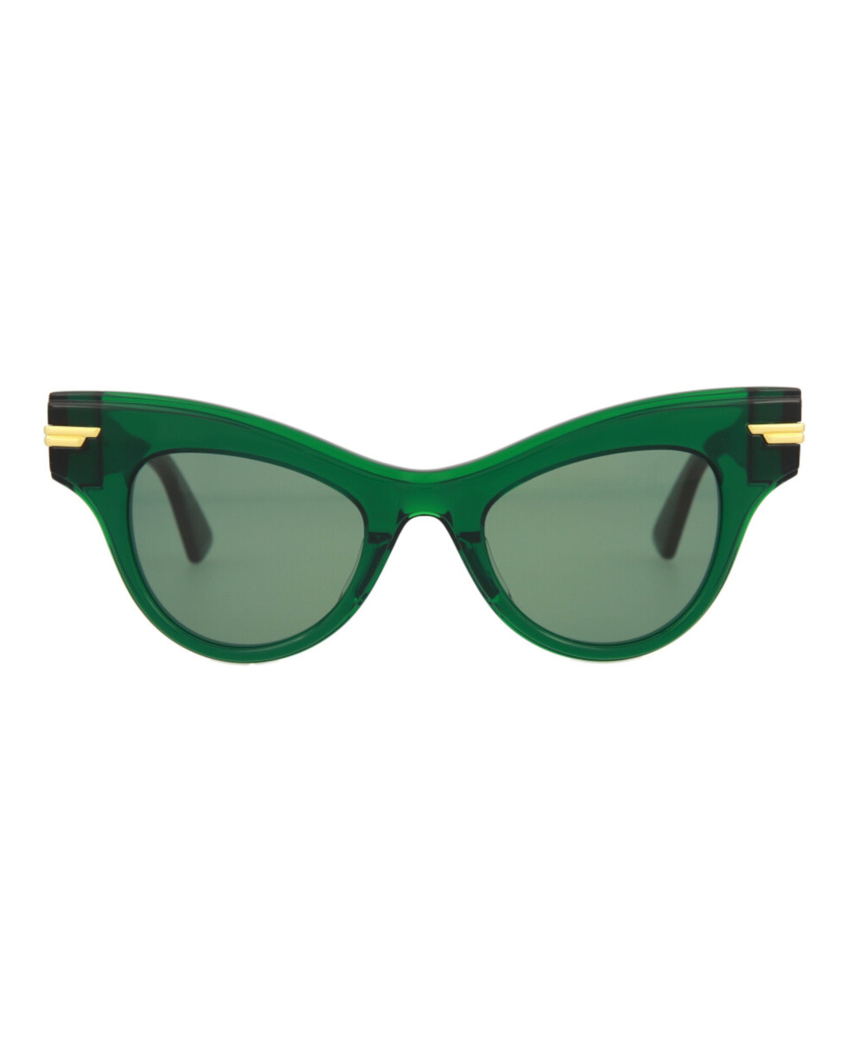 

Солнцезащитные очки в оправе «кошачий глаз» из ацетата Bottega Veneta, цвет green green green